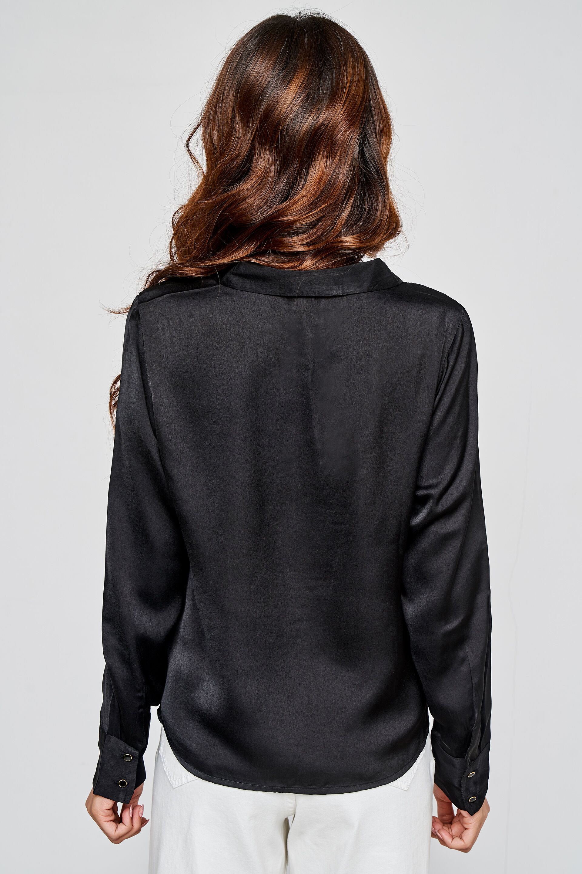 Black Solid Straight Top, Black, image 6